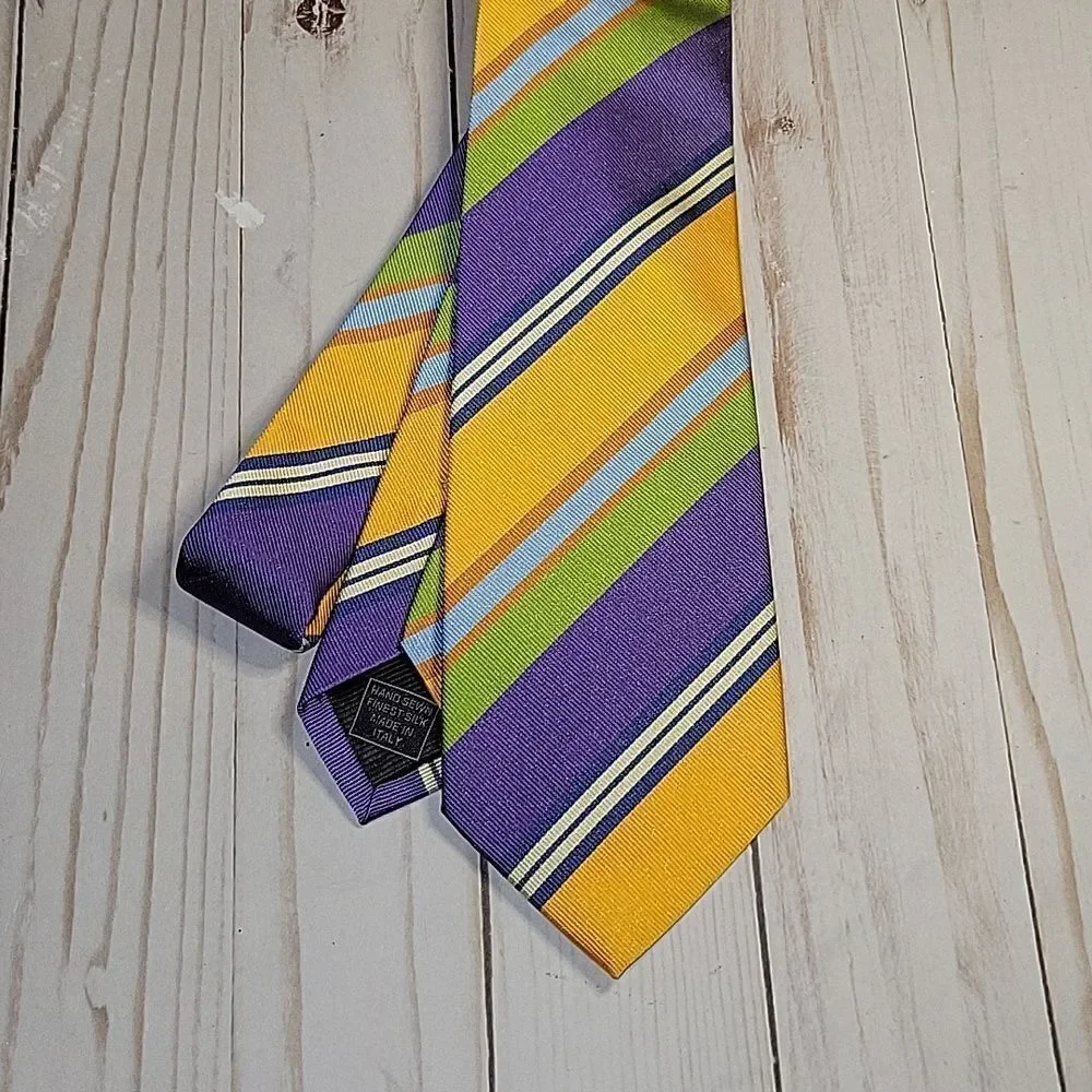 Robert Jensen Colorful Silk Tie New